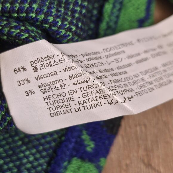 ZARA Jacquard Floral Knit V-Neck Cardigan – Size Small – Green & Black – EUC - Picture 5 of 9